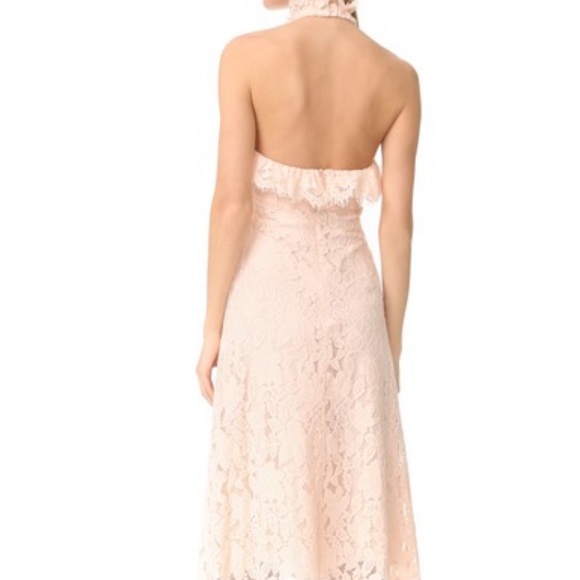 Pink Ruffle Lace Cocktail Dress - Picture 2 of 6